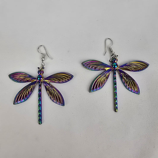Rainbow Metal Firefly Earrings