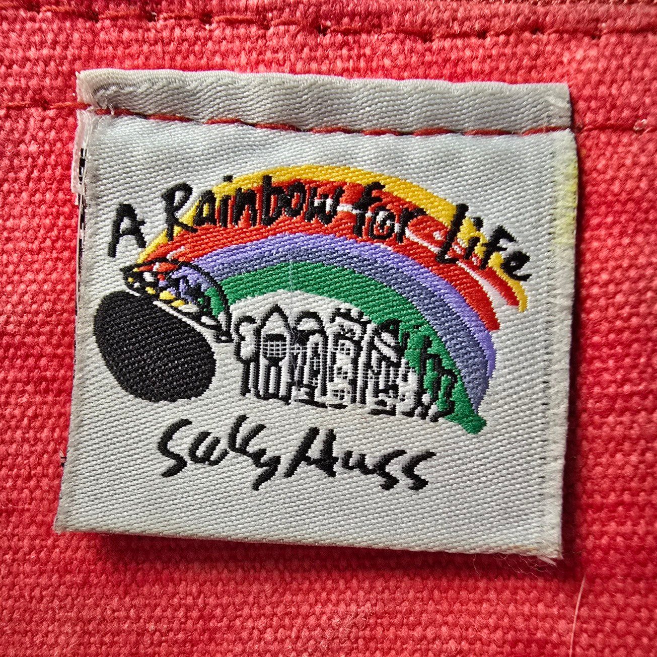 A Rainbow for Life Sally Huss Heart Print Tote Overnight Bag