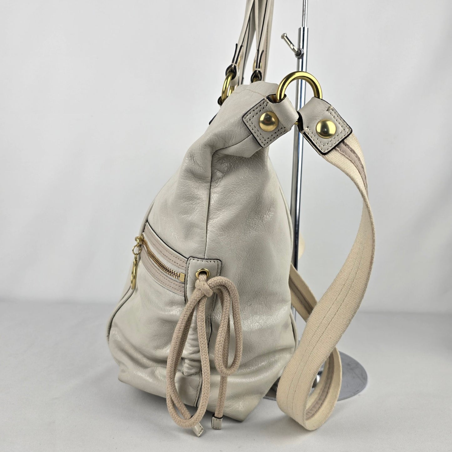 Coach Cream Leather Poppy Tote Purse