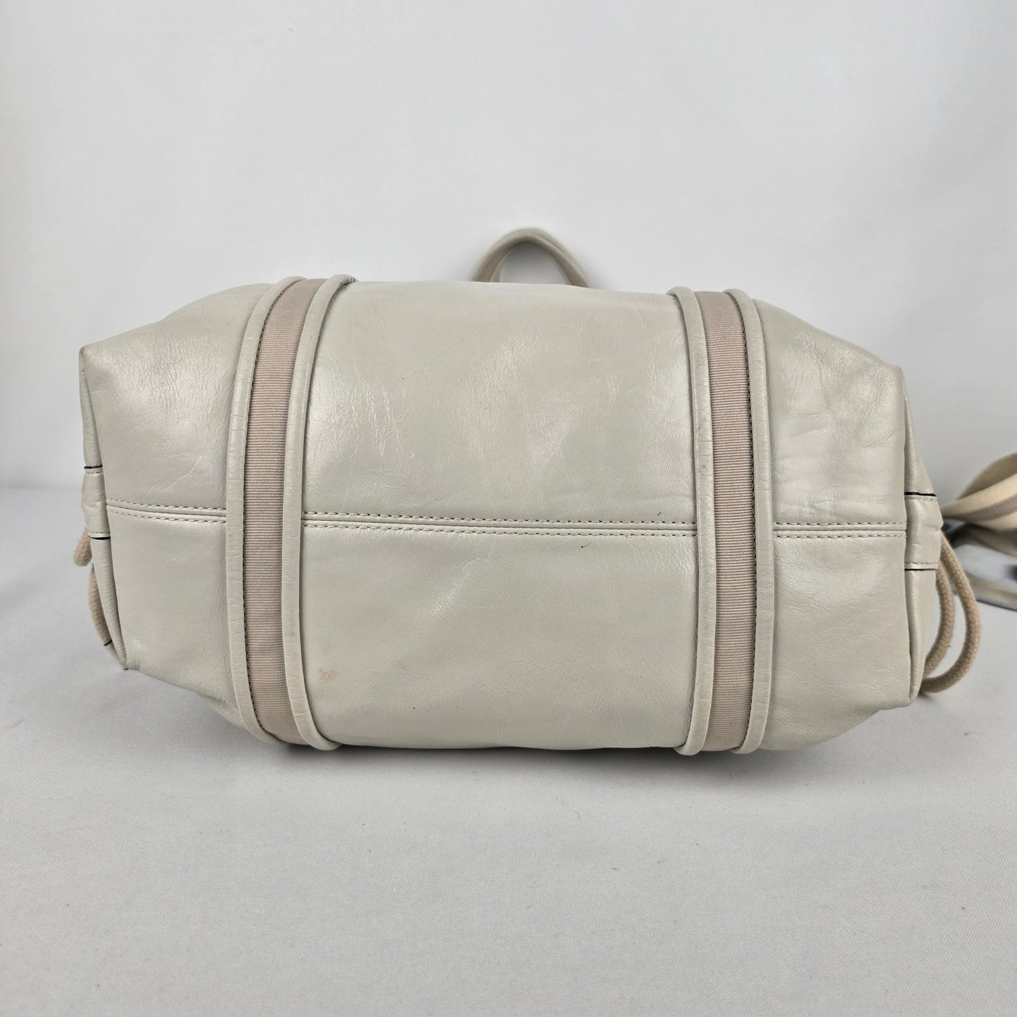 Coach Cream Leather Poppy Tote Purse