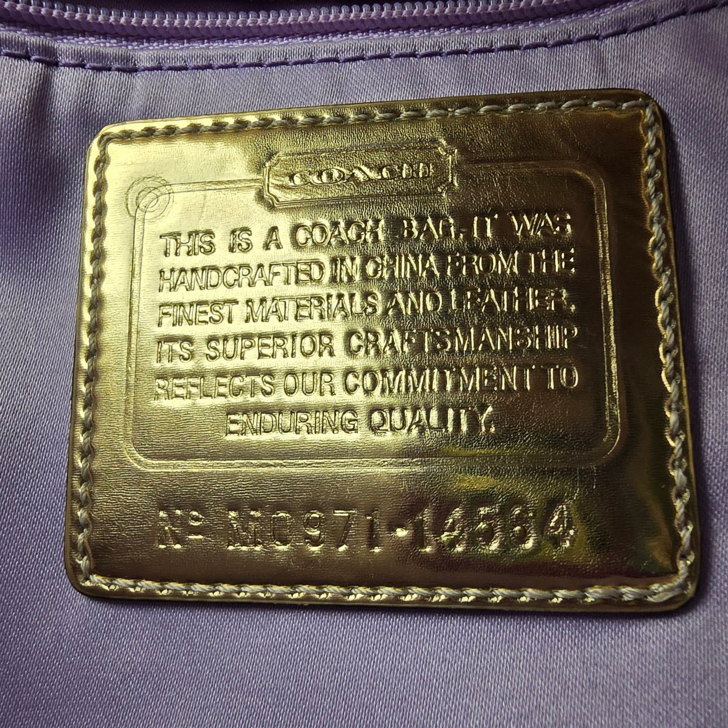 Coach Cream Leather Poppy Tote Purse
