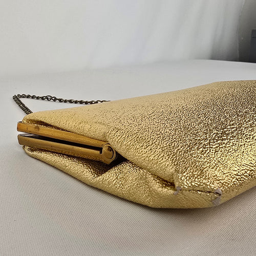 Vintage Gold Tone Clutch Purse
