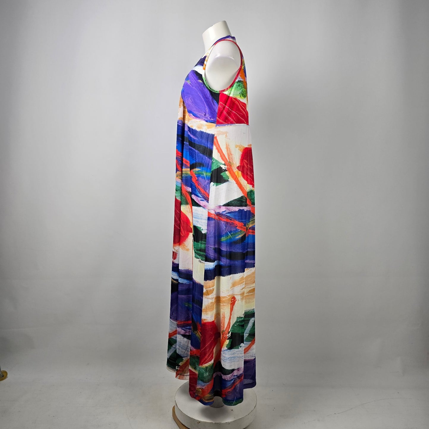 Art by Dolcezza Blue Art Print Maxi Dress Size XL
