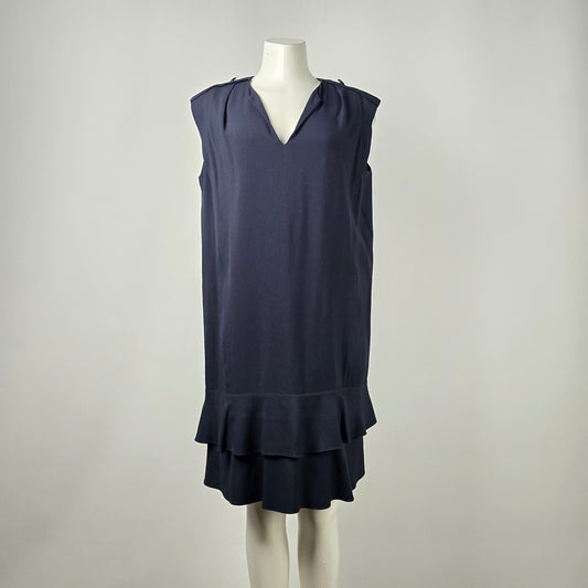 Chloe Navy Blue Silk Mini Dress Size 12
