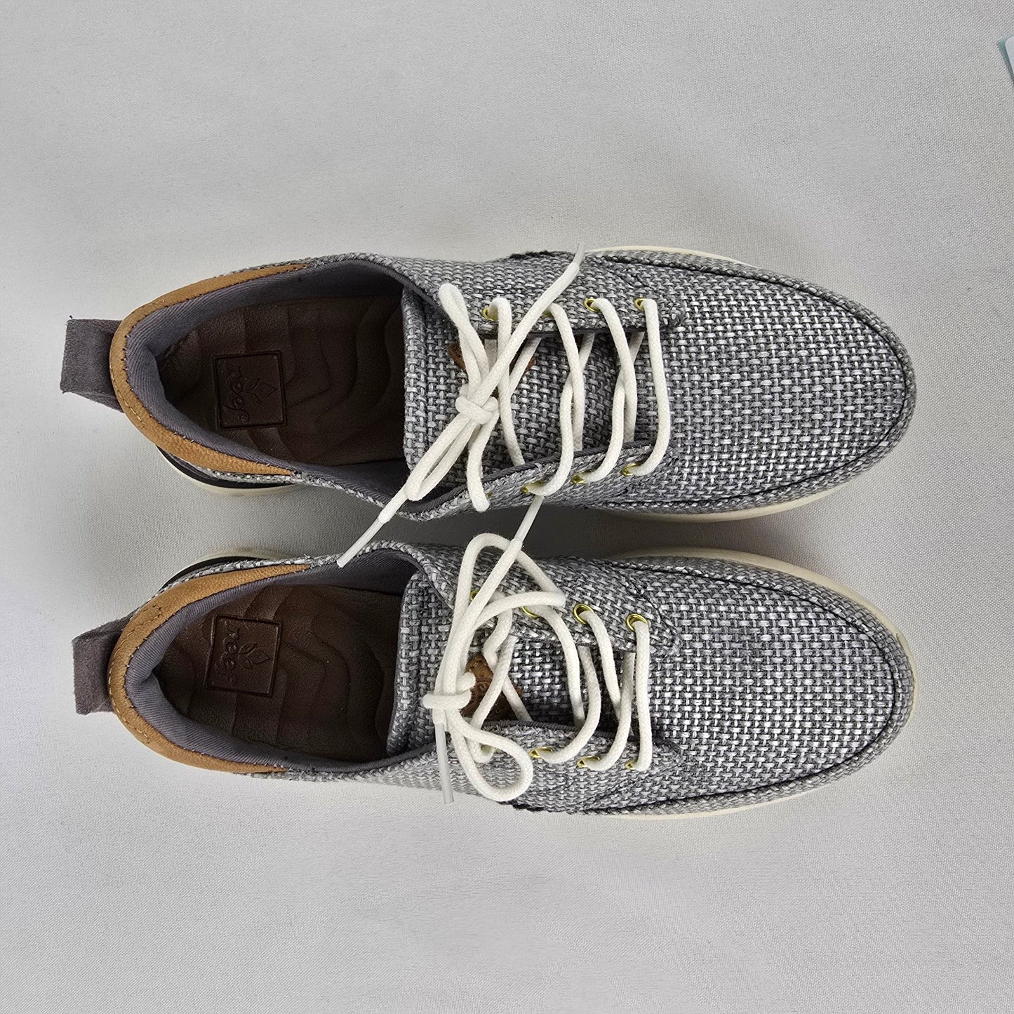 Reef Grey Knit Lace Up Sneakers Size 7