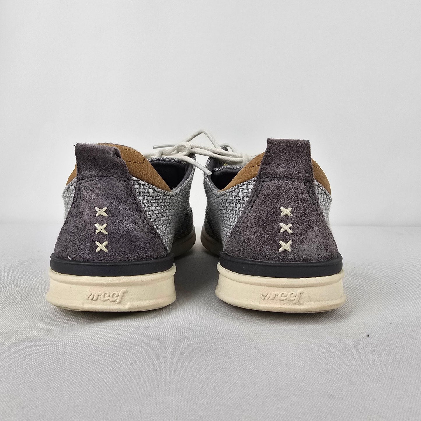 Reef Grey Knit Lace Up Sneakers Size 7