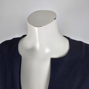 Ted Baker Navy Blue Exposed Zipper Sheath Dress Size 1