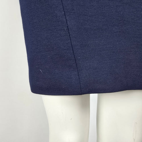 Ted Baker Navy Blue Exposed Zipper Sheath Dress Size 1