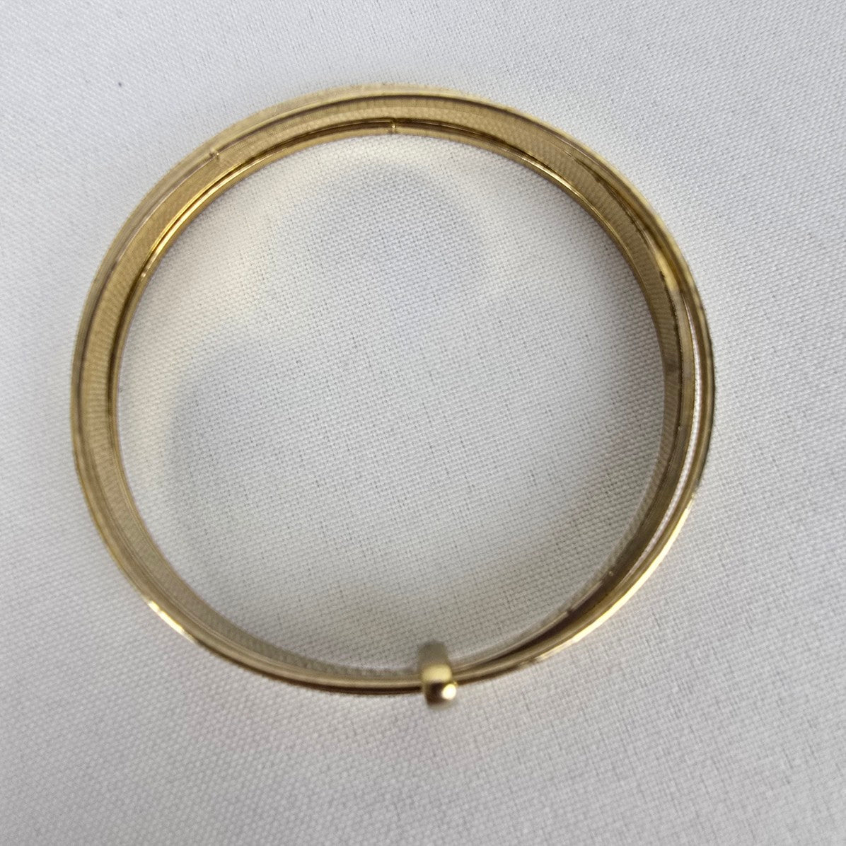 Vintage Gold Tone Stacked Bangle Bracelet