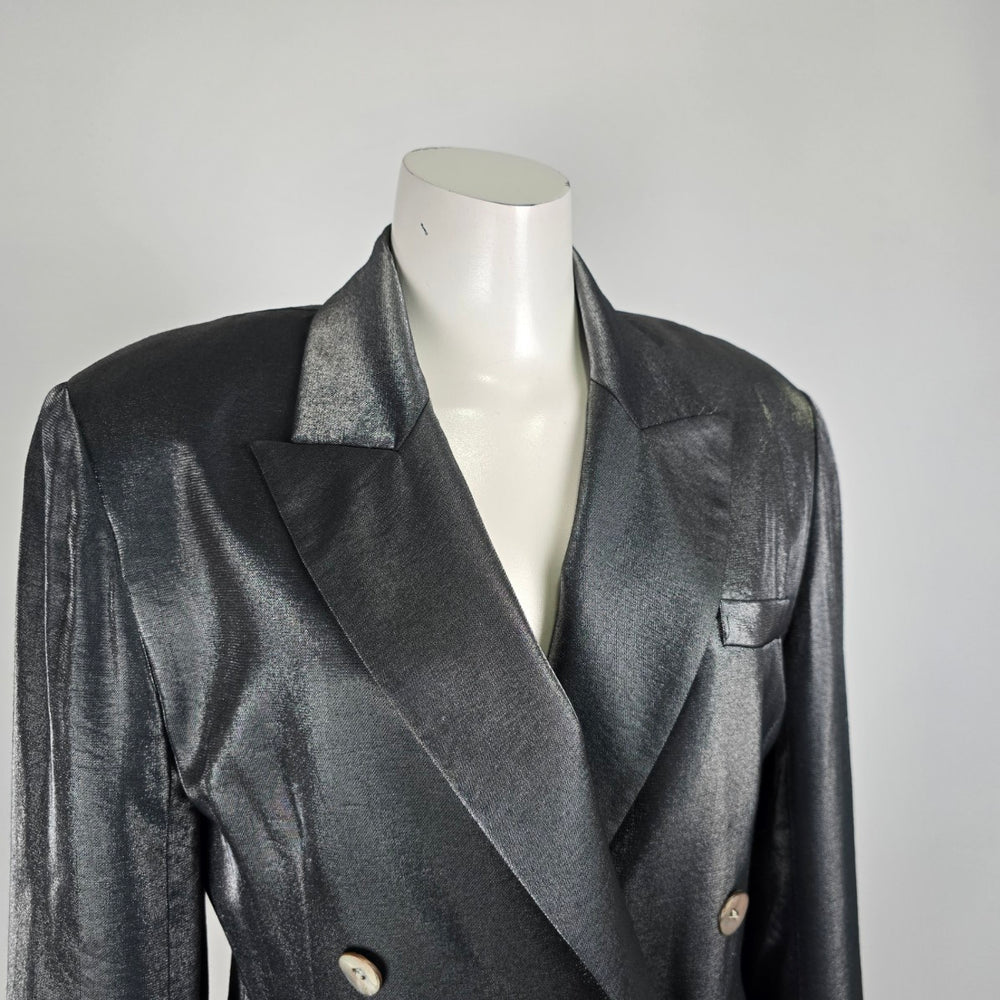 Vintage MK Studio Grey Double Breasted Suit Blazer & Dress Pants Size 5