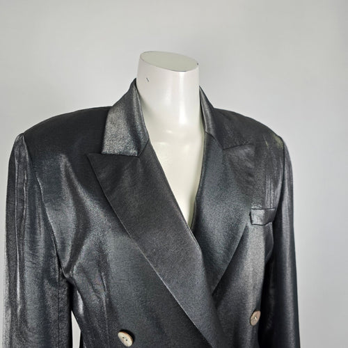 Vintage MK Studio Grey Double Breasted Suit Blazer & Dress Pants Size 5