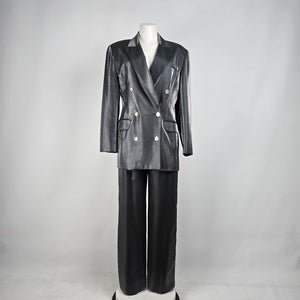 Vintage MK Studio Grey Double Breasted Suit Blazer & Dress Pants Size 5