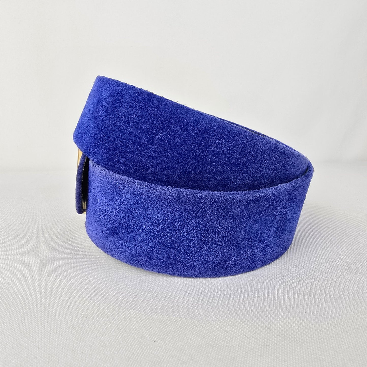 Vintage Jacques Vert Blue Suede Belt Size M/L