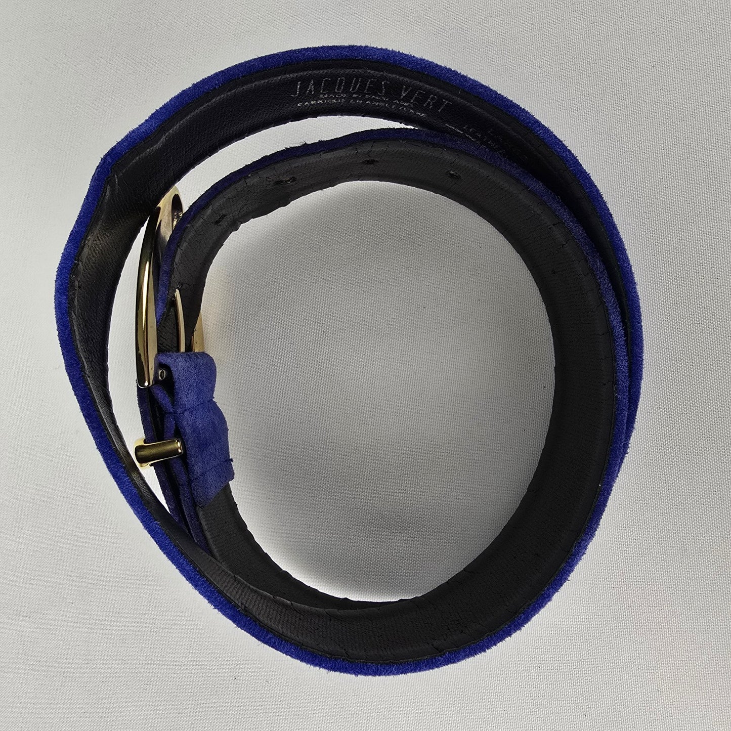 Vintage Jacques Vert Blue Suede Belt Size M/L
