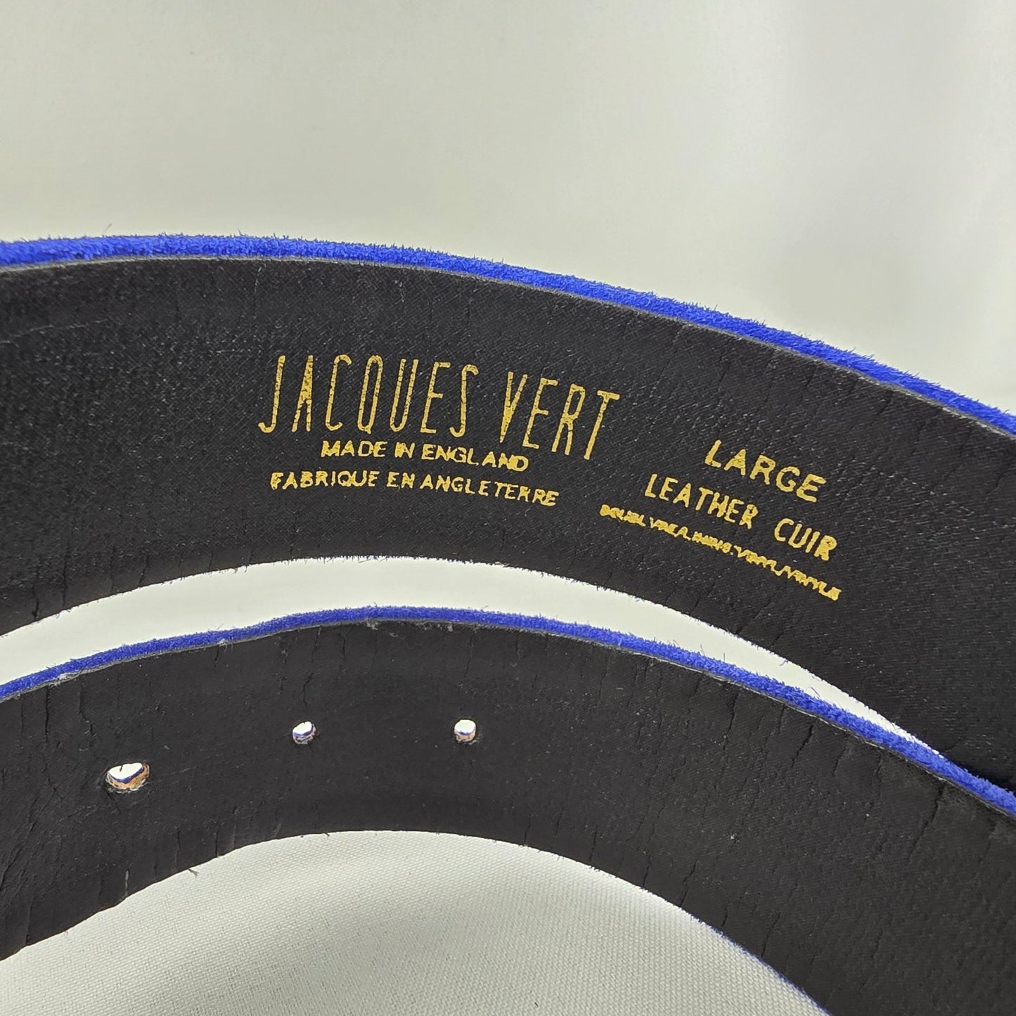 Vintage Jacques Vert Blue Suede Belt Size M/L