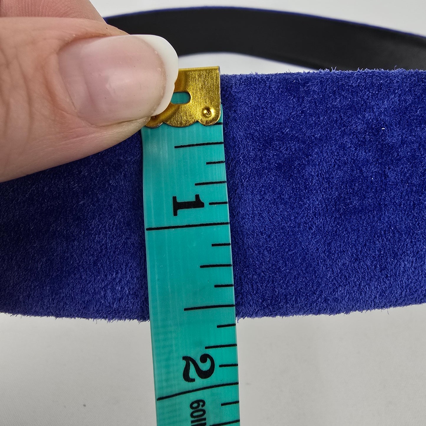 Vintage Jacques Vert Blue Suede Belt Size M/L