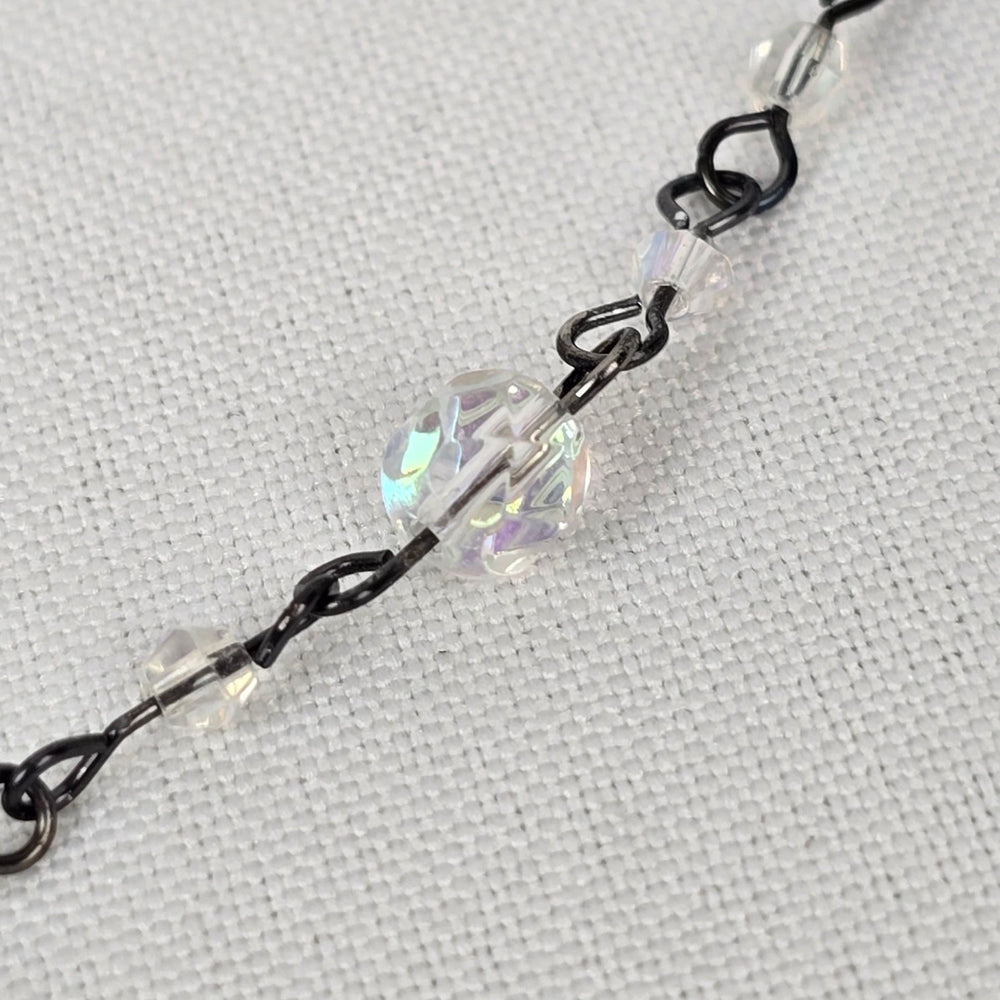 Avon Faceted Purple Beaded Pendant Necklace