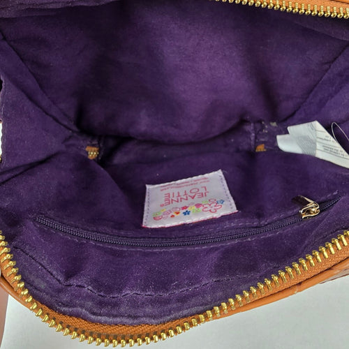 Jeanne Lottie Brown Croc Print Purse