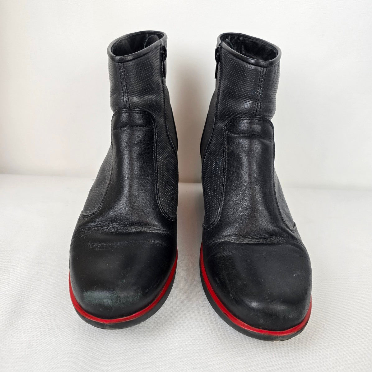 Naot Black & Red Heeled Boots Size 8.5