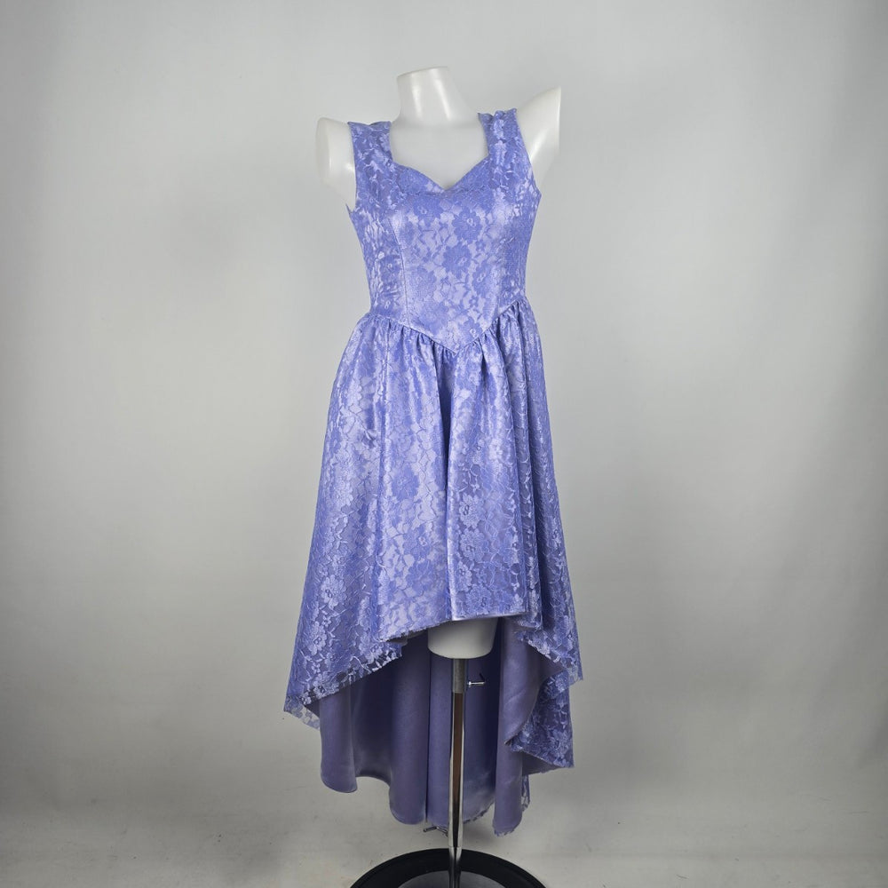 Vintage Handmade Purple Lace High Low Event Dress Size XS