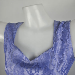 Vintage Handmade Purple Lace High Low Event Dress Size XS