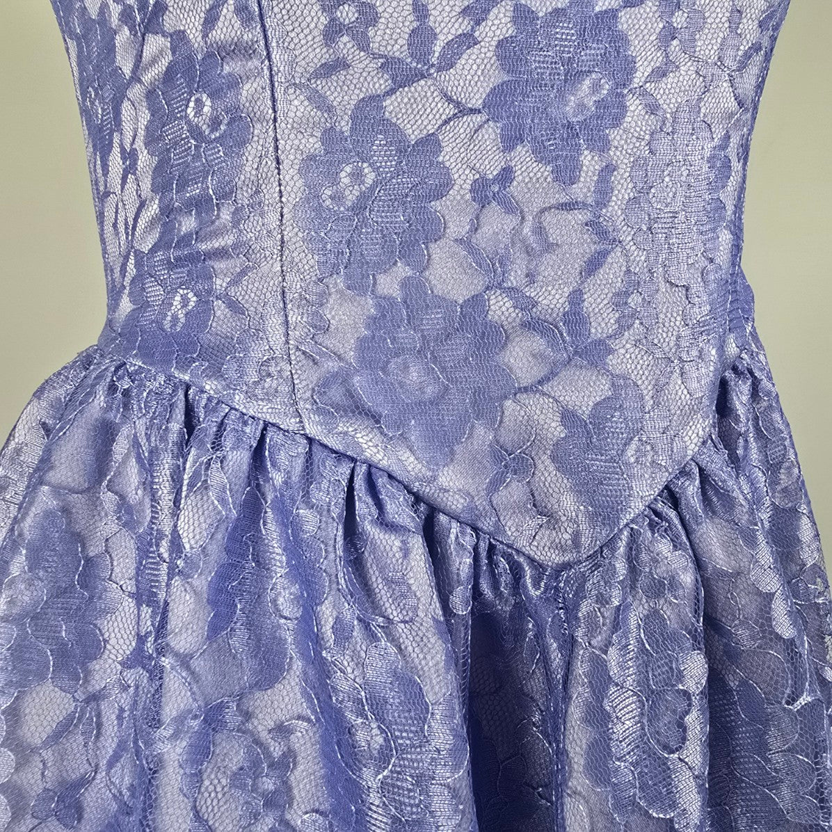 Vintage Handmade Purple Lace High Low Event Dress Size XS