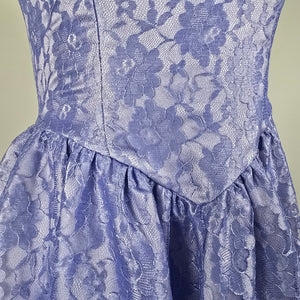 Vintage Handmade Purple Lace High Low Event Dress Size XS