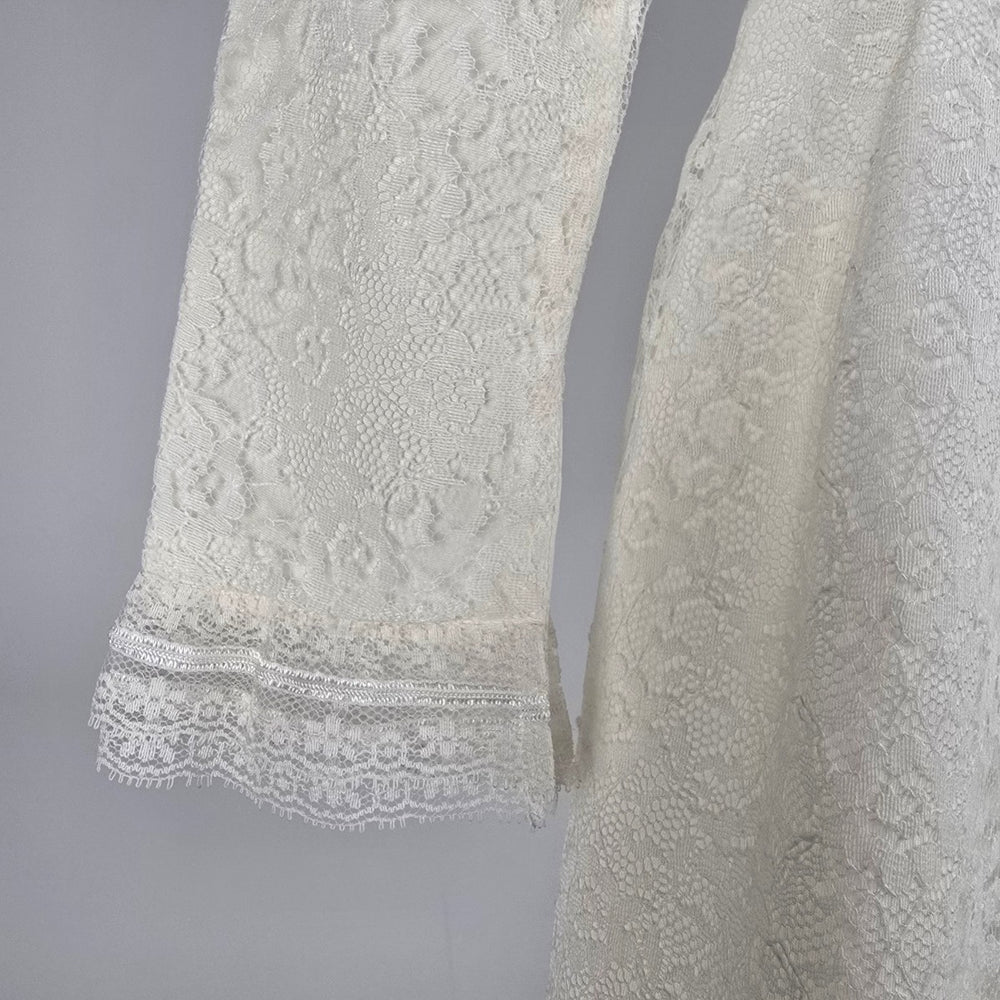 Vintage Cream Lace Fit & Flare Event Dress Size XS