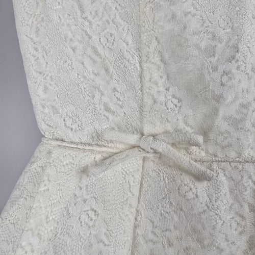 Vintage Cream Lace Fit & Flare Event Dress Size XS