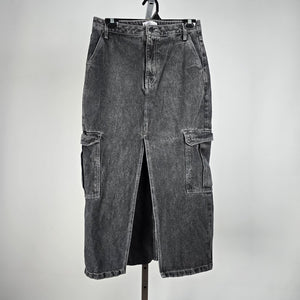 Black Denim Maxi Skirt Size 9