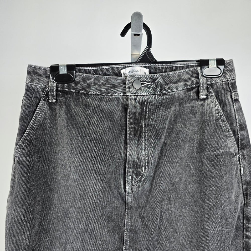 Black Denim Maxi Skirt Size 9
