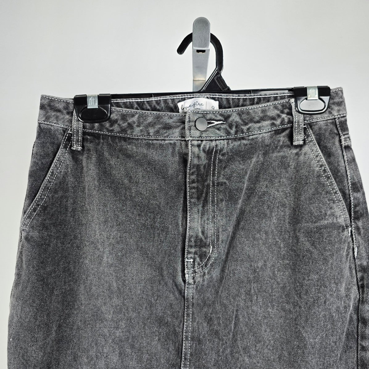 Black Denim Maxi Skirt Size 9