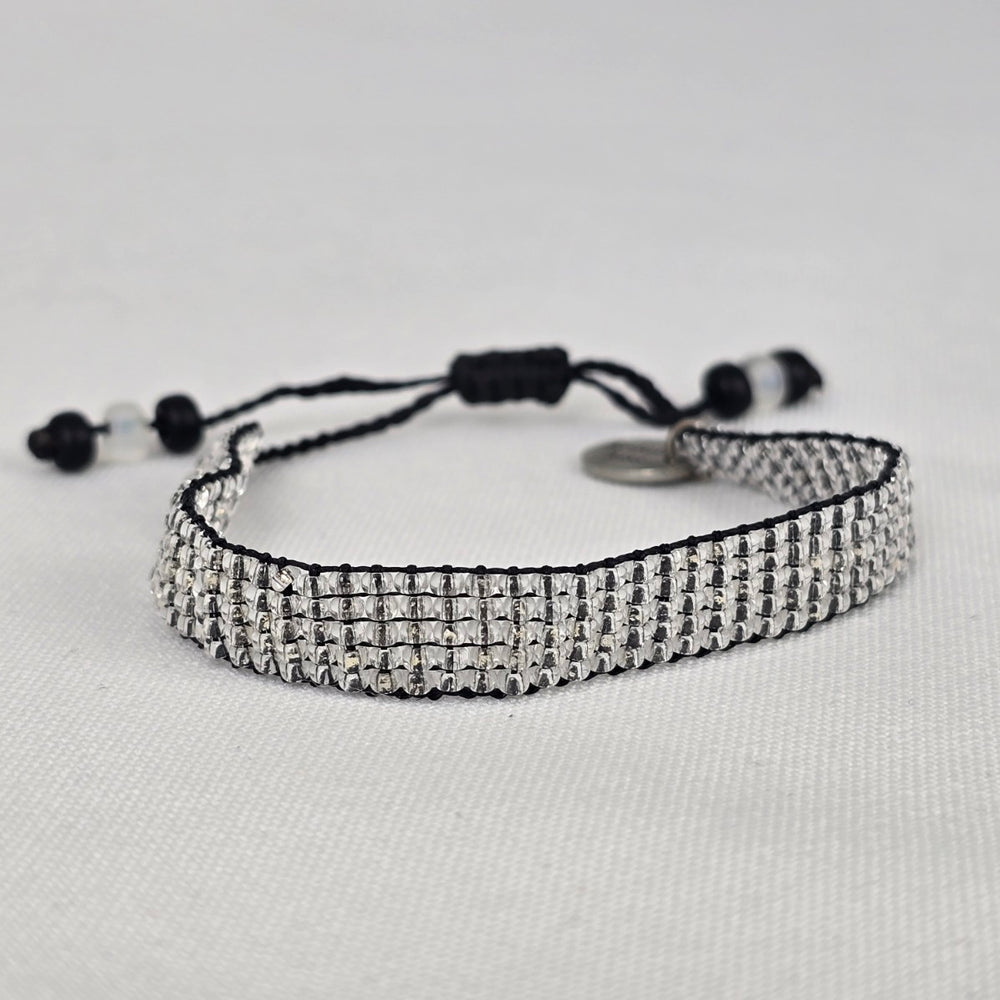 Kutula Kiss Black Beaded Adjustable Bracelet