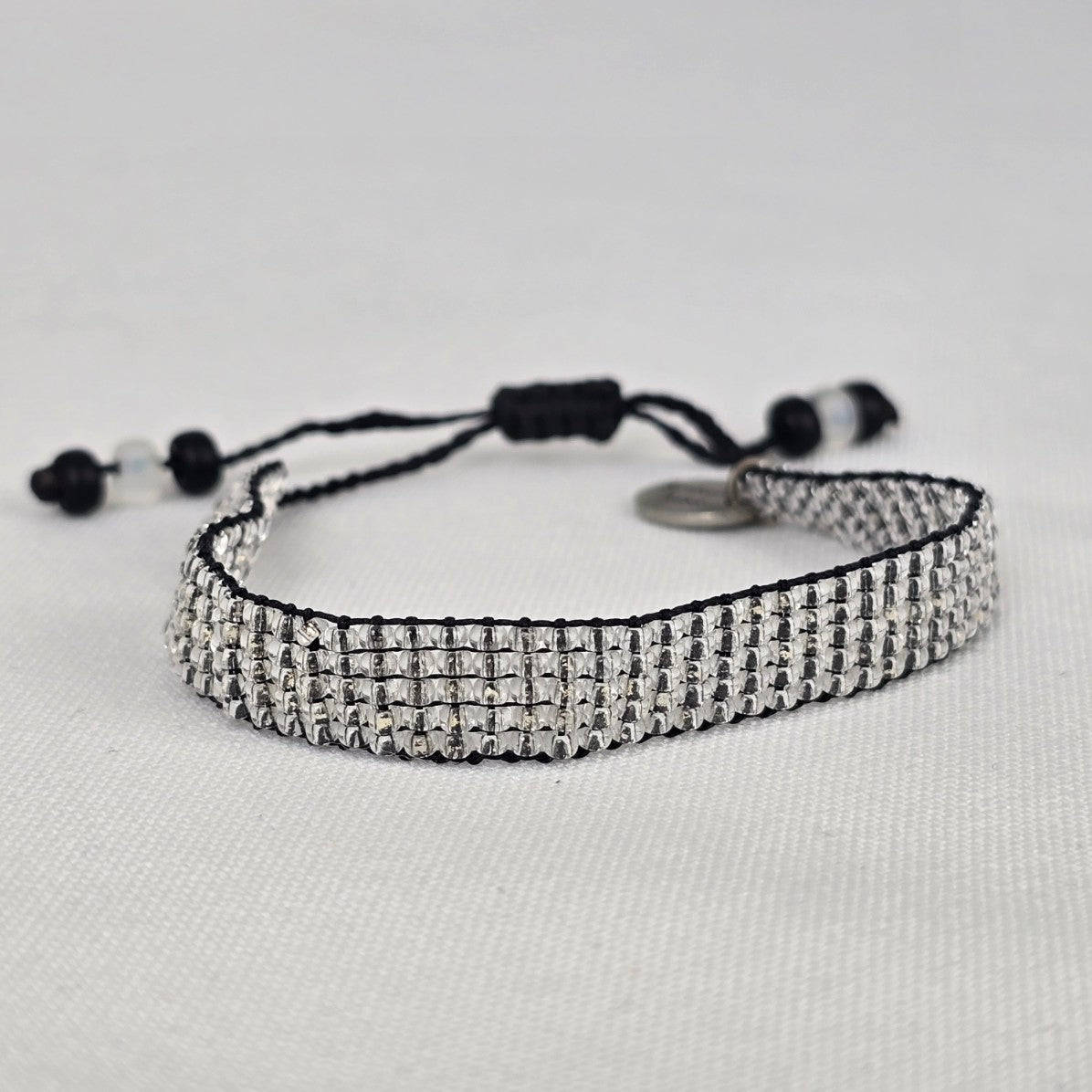 Kutula Kiss Black Beaded Adjustable Bracelet