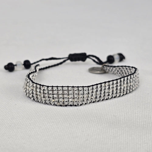 Kutula Kiss Black Beaded Adjustable Bracelet