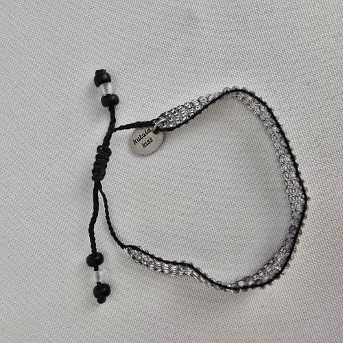 Kutula Kiss Black Beaded Adjustable Bracelet