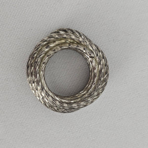 Silver Tone Western Rope Ring Size 8