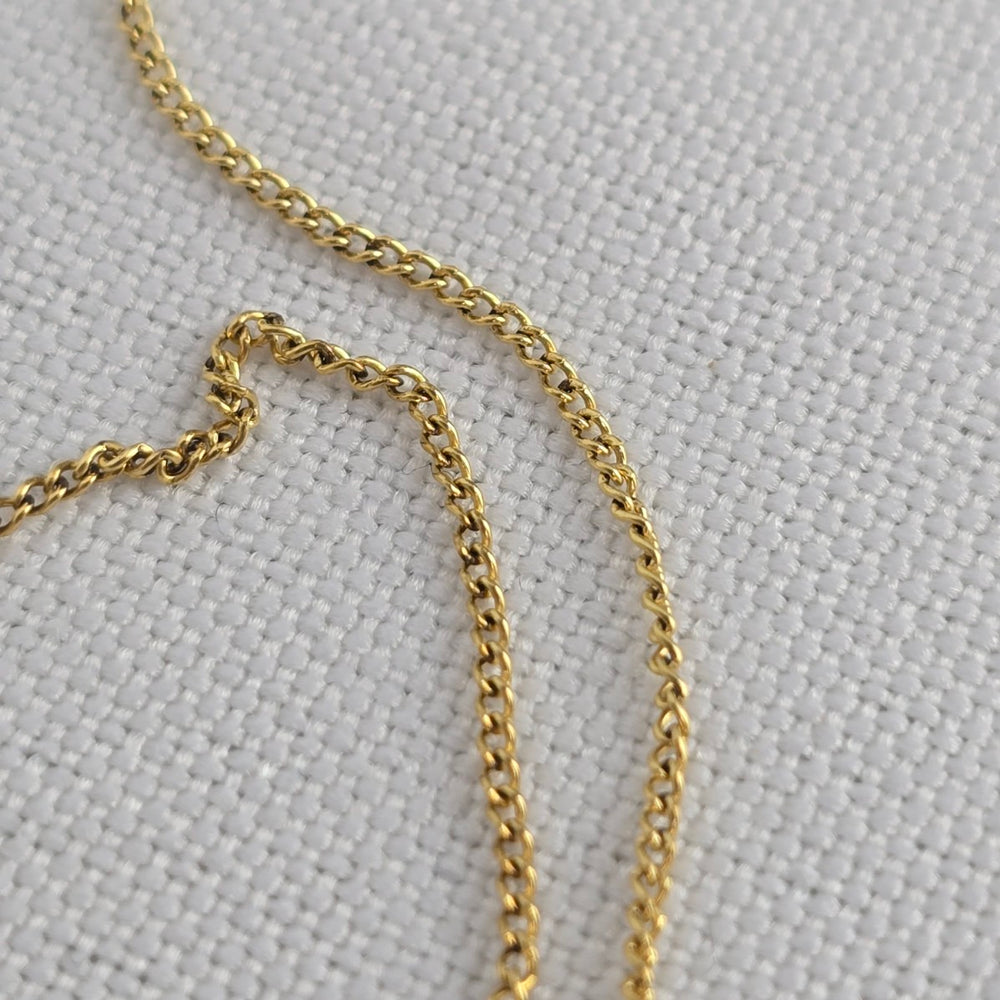 Vintage Gold Fill Faceted Crystal Heart Pendant Necklace & Earring Set