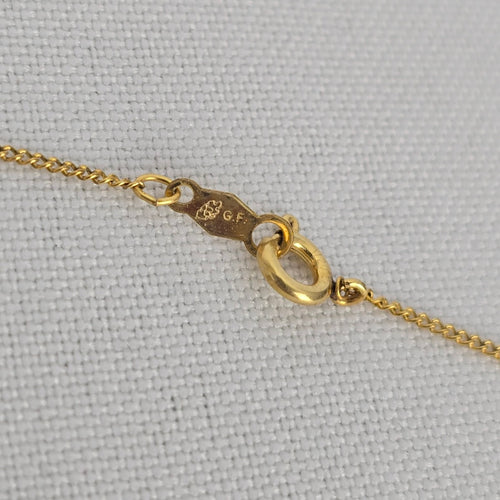 Vintage Gold Fill Faceted Crystal Heart Pendant Necklace & Earring Set