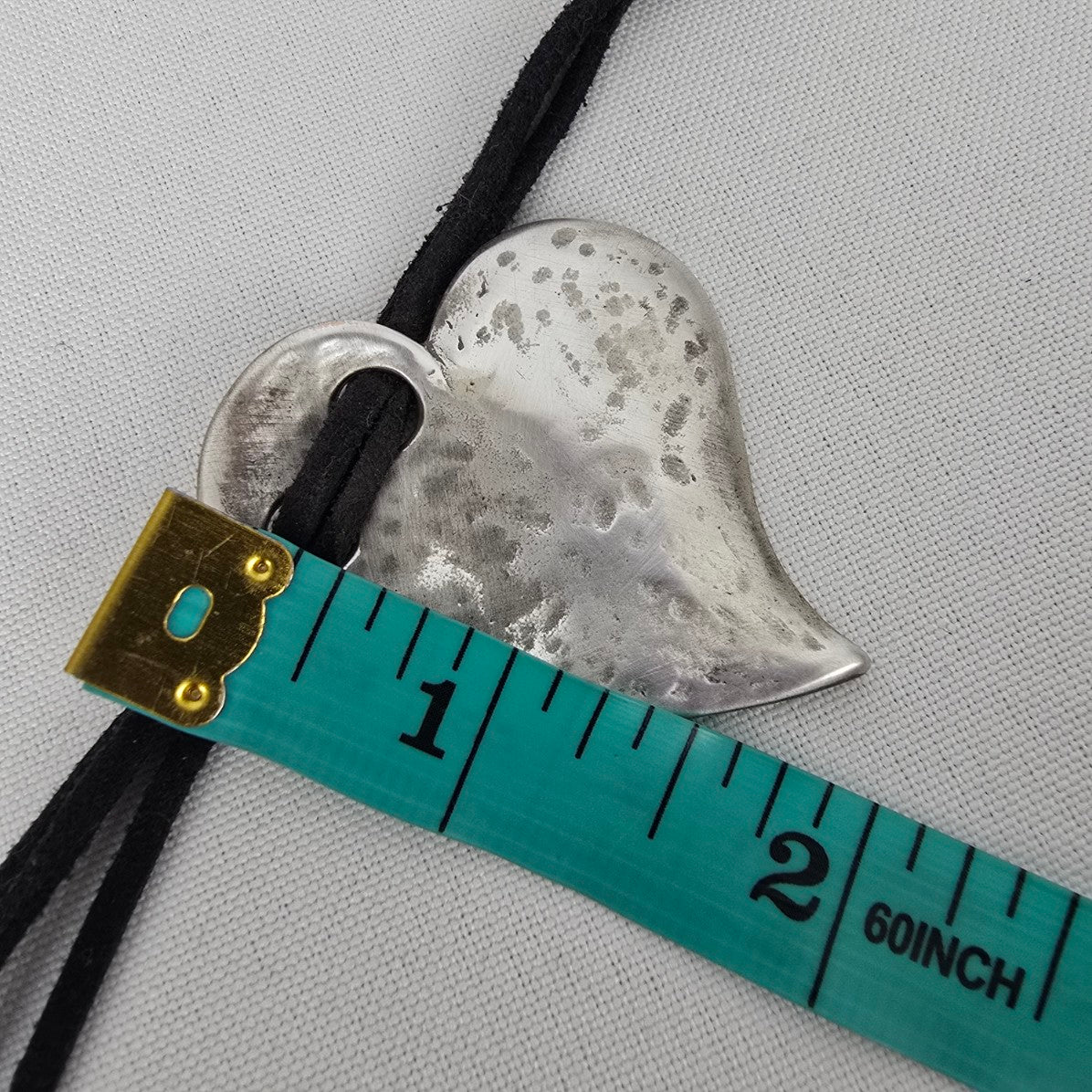Danon Silver Heart Pendant Leather Cord Necklace