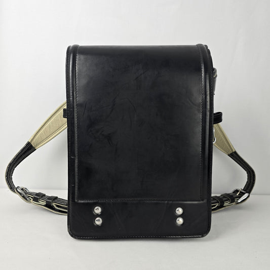 Vintage Black Japanese School Bag Backpack
