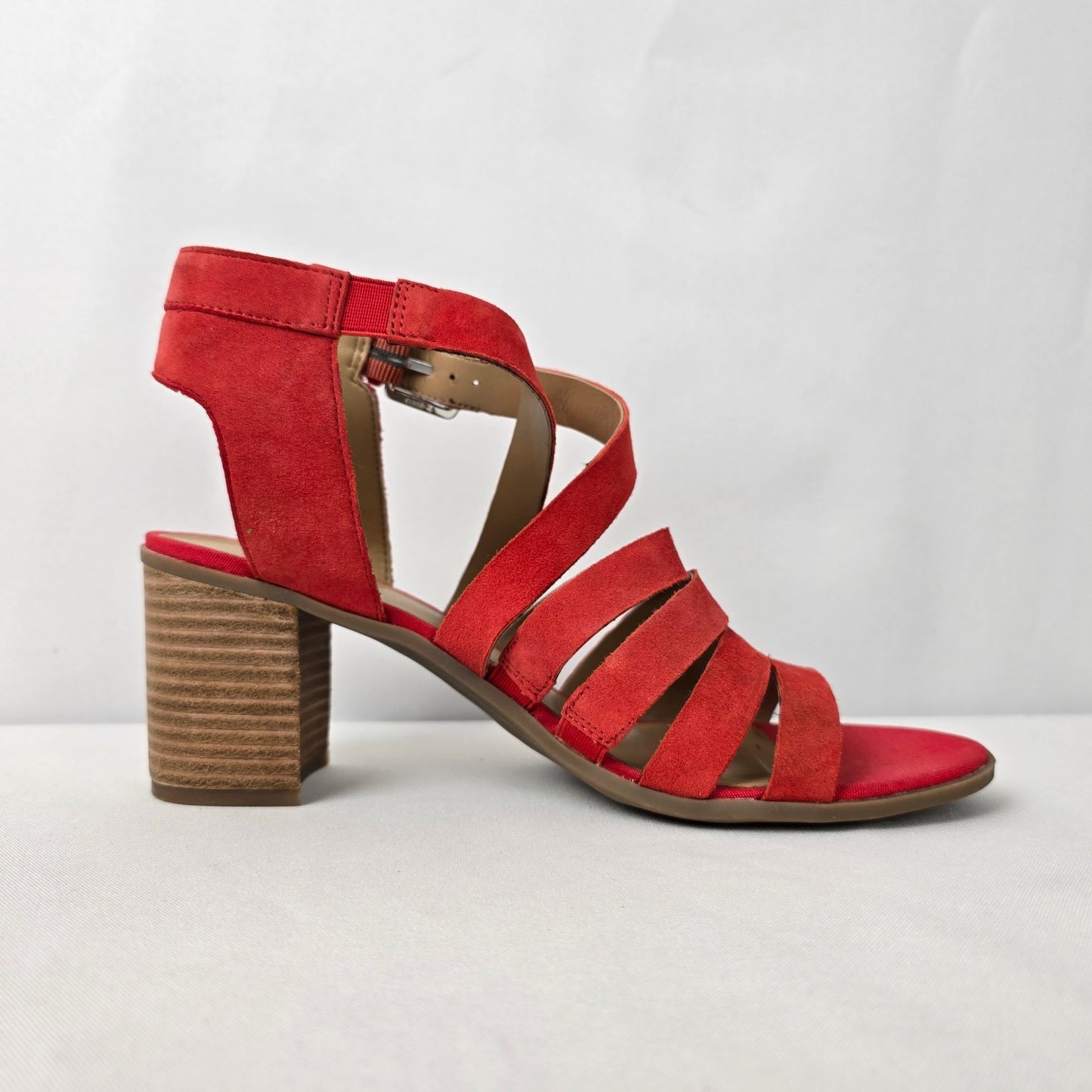 Franco Sarto Pink Block Heel Sandals Size 8.5