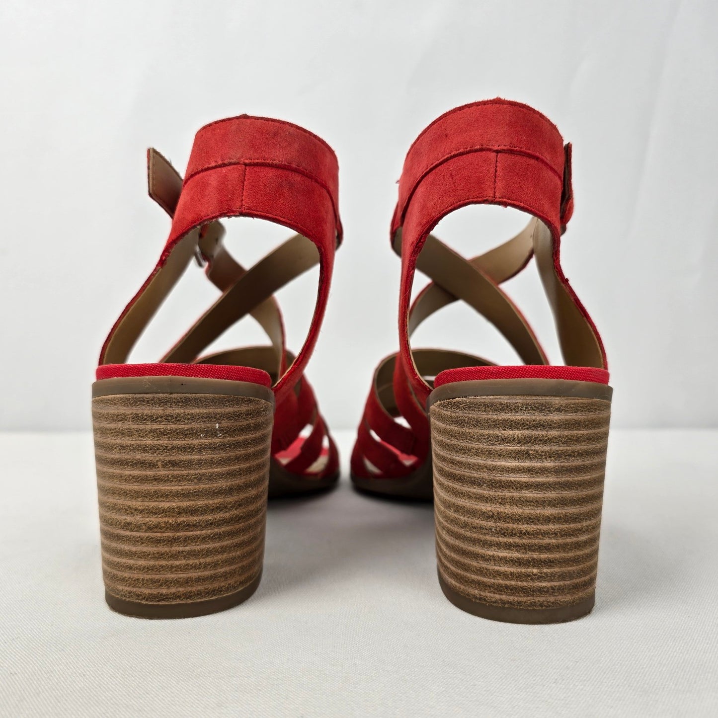 Franco Sarto Pink Block Heel Sandals Size 8.5