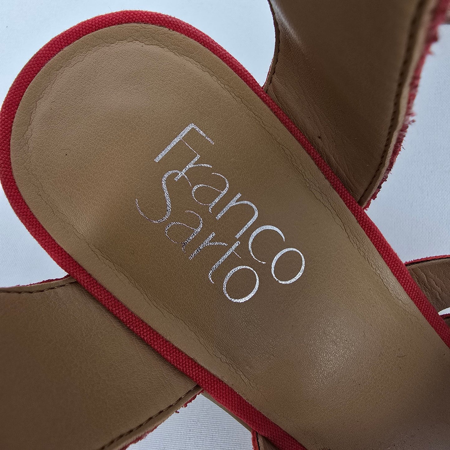 Franco Sarto Pink Block Heel Sandals Size 8.5