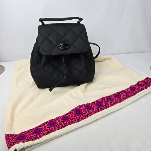Tory Burch Willa Matte Black Backpack