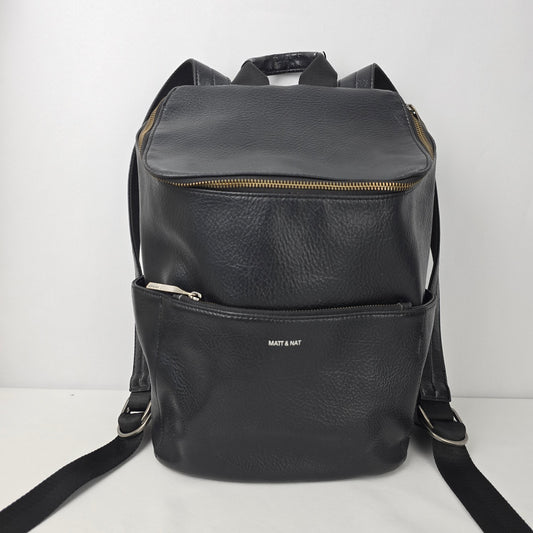 Matt & Nat Black Vegan Back Pack Purse