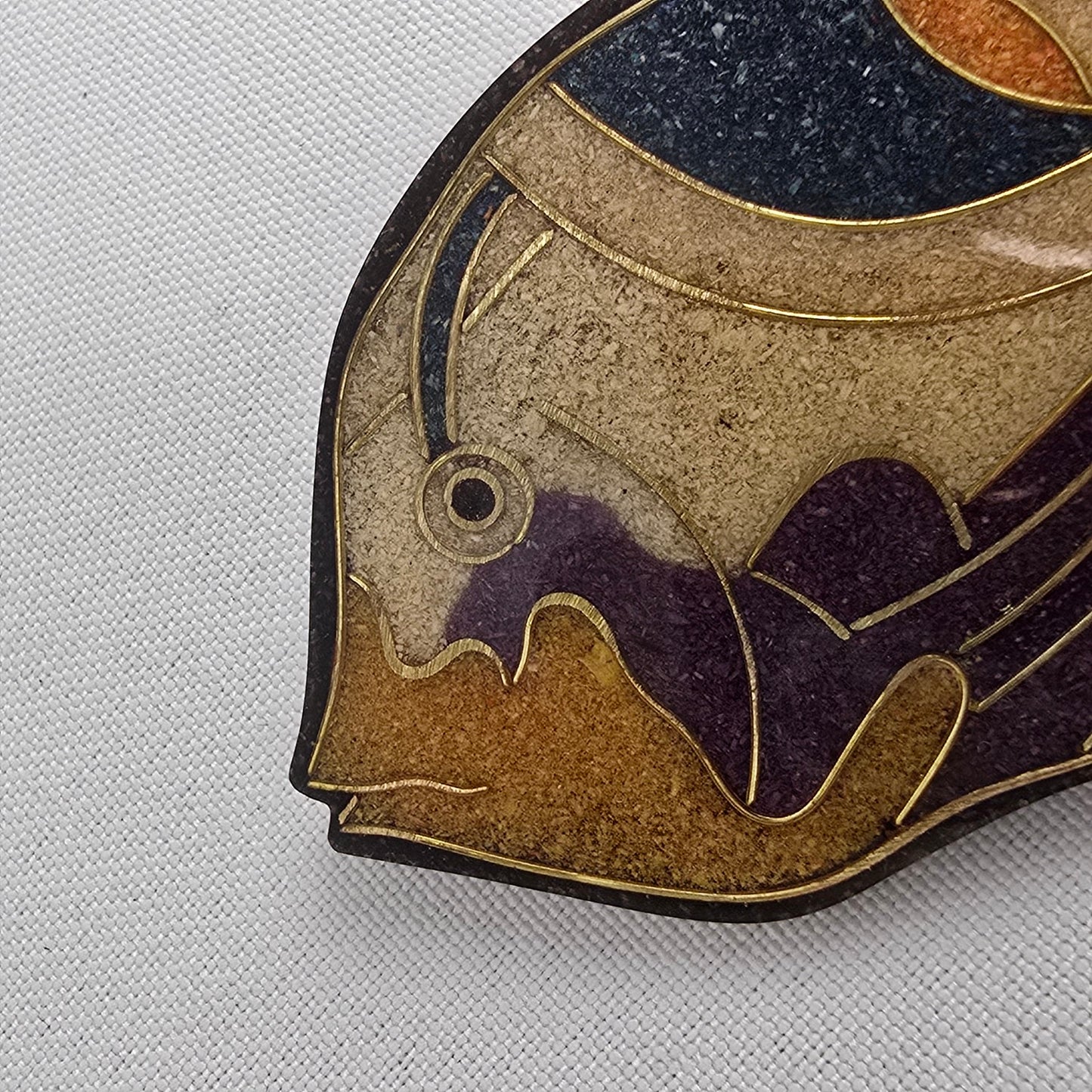 Vintage Resin Fish Brooch