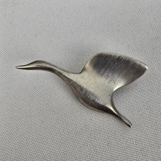 Vintage Silver Tone Bird Brooch