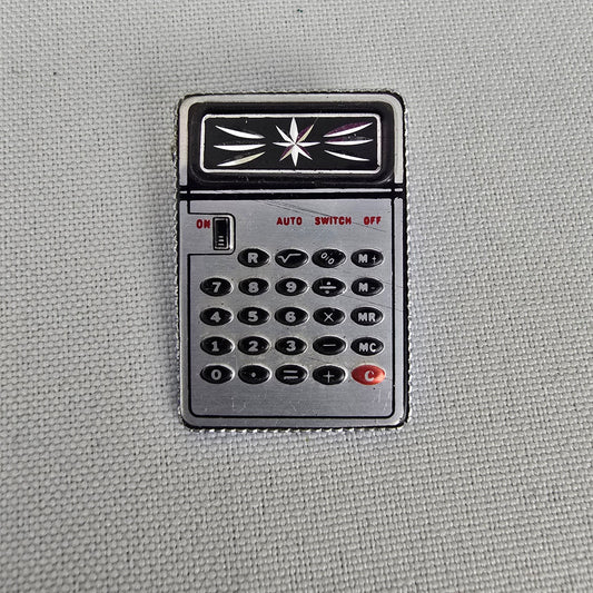Vintage Calculator Brooch Pin