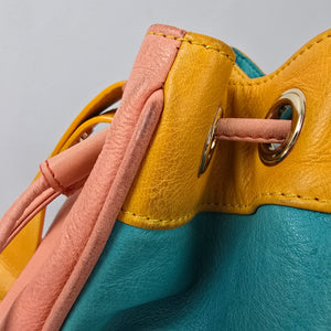 Vivian Westwood Blue & Yellow Leather Purse